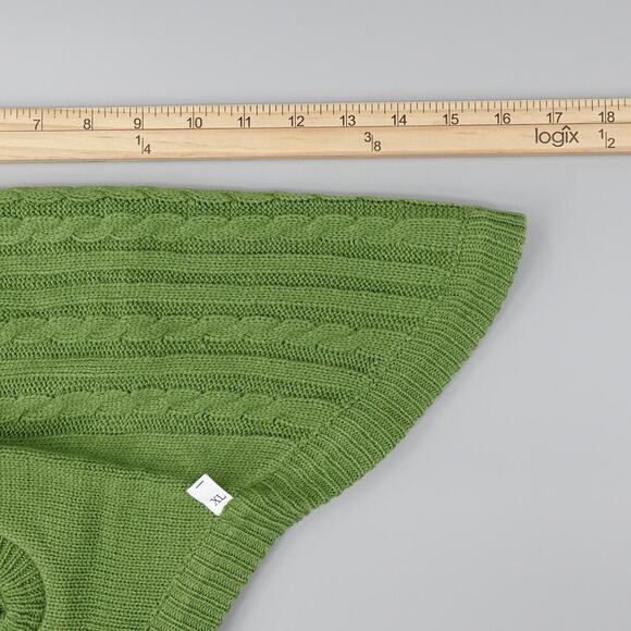 Pet Dog Sweater XL Green Cable Knit Turtleneck Christmas Holiday Winter - Picture 7 of 9